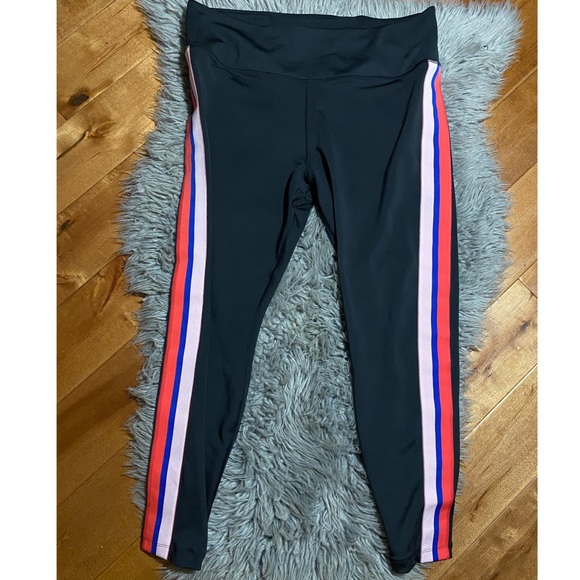 Nike Power Victory 7/8 Training Leggings Tight Fit Black Stripes Size XXL - Picture 2 of 4